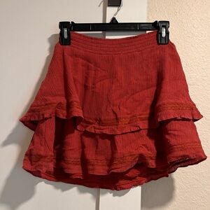 Show me your mumu Aiden mini skirt in burnt sienna